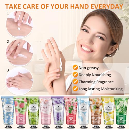 VESPRO 126 Pack Hand Cream Set, Mothers Day Gifts, Bulk Hand Lotion Travel Size for Dry Cracked Hands, Mini Hand Lotion for Easter Basket Stuffers, Bridesmaid Gifts, Employee Appreciation Gifts