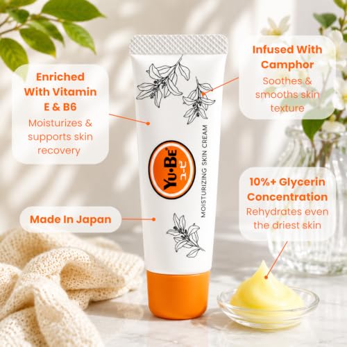 Yu-Be Moisturizing Skin Cream 1 Fl Oz Pack of 2 - Hydrating Face & Body Moisturizer for Dry Skin, Vegan & Paraben Free