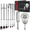 Pottter Makeup Brushes Harrry Gifts Comb Mirror with Gift Box for Eyeshadow Eyebrows Eyeliner Lips Concealer Contouring Highlighter Blending Wizard Wand Makeup Brushes Set