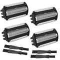 4 Piece BG2000 Replacement Head for Philips Norelco Bodygroom Series 7000 (BG7030, BG7040) & Series 5000 (BG5025) Shaver Foil, with Compatible Blade Combs