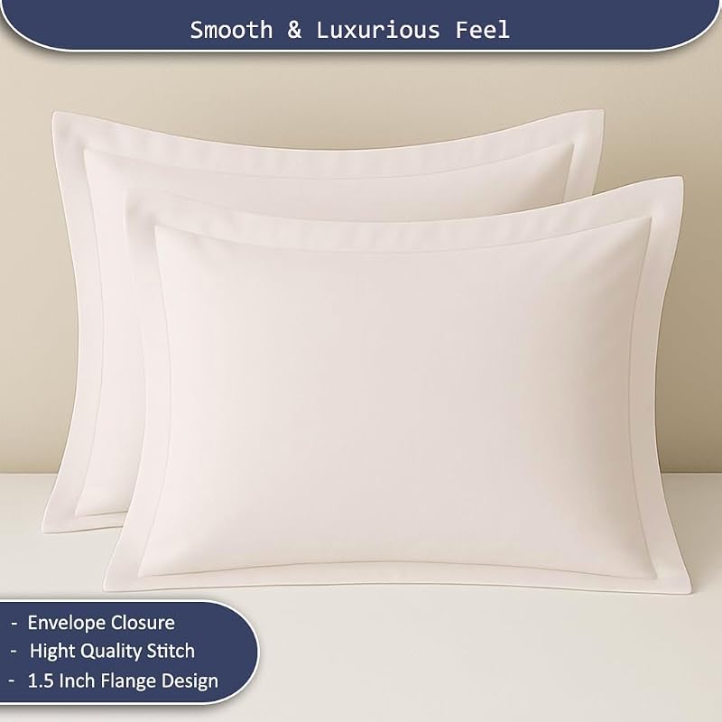 Super King Duvet Cover Set 108x98 White Egyptian Cotton with Hidden Zipper & Corner Ties