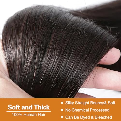 24-28 Inch Human Hair Bundles - Straight Virgin Hair 3 Bundles
