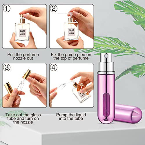 Refillable Perfume Spray Bottles Set 30x 5ml Travel Cosmetic Empty Containers
