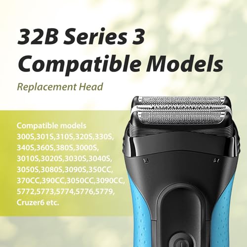 Electric Razor Replacement Head 3 Pack for Series 3 Shavers Compatible with 3000s 3010s 3040s 3050cc