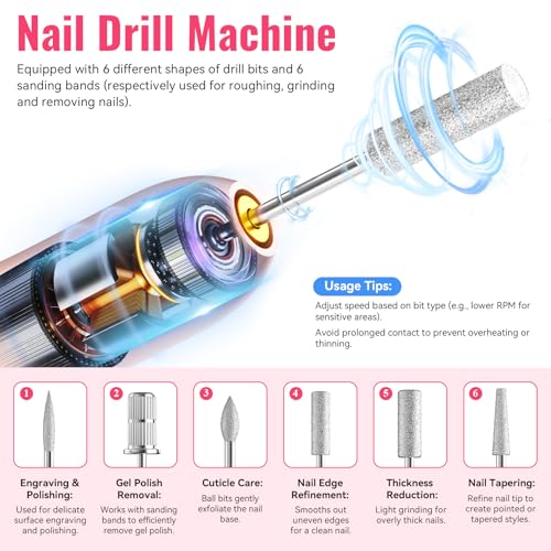 Phoenixy Romance Holiday Gel Nail Polish Kit with UV Light & Drill, 53 Pieces, 35 Colors, Gift for Women
