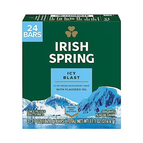 Irish Spring Icy Blast Bar Soap for Men & Speed Stick Men's Deodorant, Regular, 3 Ounce, 4 Pack