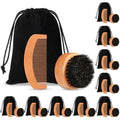 Sabary Circle Men's Beard Grooming Kit - 10 Sets with Brush & Comb, Travel Bag