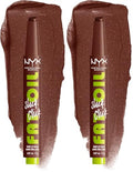 NYX Professional Makeup Fat Oil Slick Lip Balm Pack of 2 - Vegan, Hydrating, Buildable, 0.07 oz