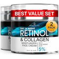 Retinol Face & Neck Moisturizer 1.85 Fl Oz 2-Pack Collagen Hyaluronic Acid Anti-Aging