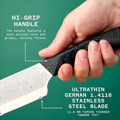 6.75-Inch Nakiri Vegetable Knife - German Steel, Nonstick Blade for Precise Vegetable Chopping