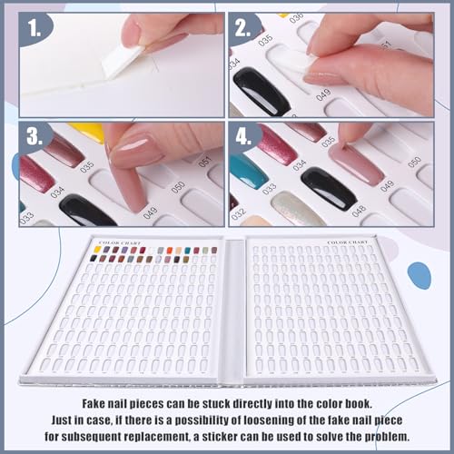 Cre8tion Soft Gel Nail Tips, Medium Stiletto Shape, 602 Tips in 14 Sizes (00-9) for Professional Nail Extensions