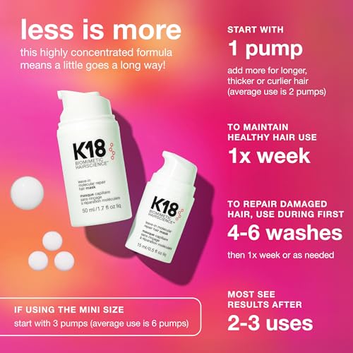 K18 Leave-In Molecular Hair Repair Mask 0.51 Fl Oz - Original Pack