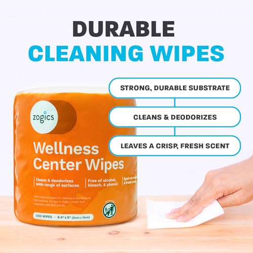 Zogics Wellness Center Cleaning Wipes 1150 Count Pack of 2 – Gym Equipment & Surface Disinfectant