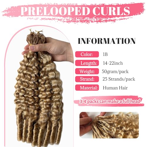 24 Inch Ombre Honey Blonde to Bleached Blonde Human Hair Bundles Knotless Crochet Hair - Lightweight & Reusable