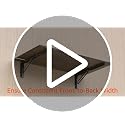 Wall Mounted Folding Kitchen Table Desk - Natural Wood, 47x20.5 Inches — Space Saving Fold Down Workbench for Small Spaces