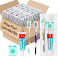 50 Pack Disposable Toothbrush Set with Toothpaste & Floss - Travel Hygiene Kit