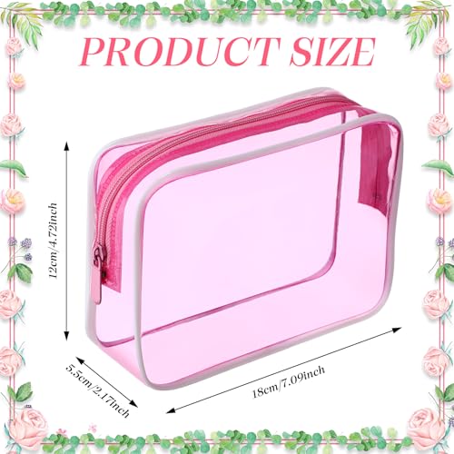 12 Pcs Clear Waterproof Makeup Bags PVC Cosmetic Organizer Travel Pouches