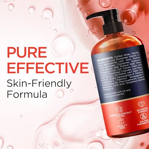 Salmon DNA PDRN Serum with Hyaluronic Acid & Peptides - 8 Oz, Hydrating & Brightening