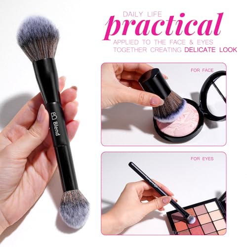 Professional Makeup Brushes BS-MALL With Travel Case - Kabuki Brush Eyeshadow Brush, Concealer Brush, Blush Brush Bronzer & Foundation Brush 20 Pcs, Labeled Daily Use & Versatile Occasions Gift Box