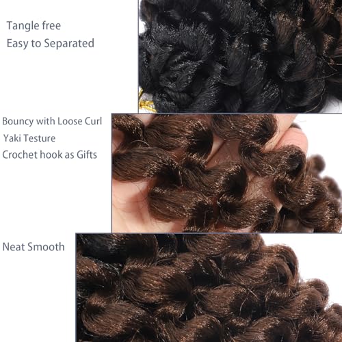 8 Inch Jamaican Bounce Crochet Hair - 5 Packs Curly Wand Curl Extensions - Variation OT1B/30