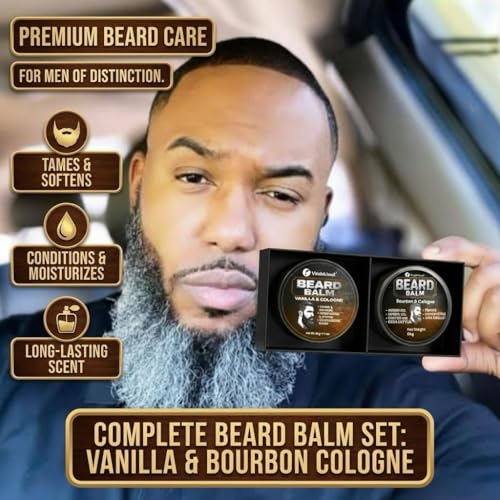 Men's Beard Balm Set with Sandalwood & Cologne Scents - 2 Pack