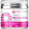 ACTIVSCIENCE Neck Firming Cream - Natural Anti-Aging Moisturizer with Retinol, Collagen & Hyaluronic Acid - 3.4 Fl Oz
