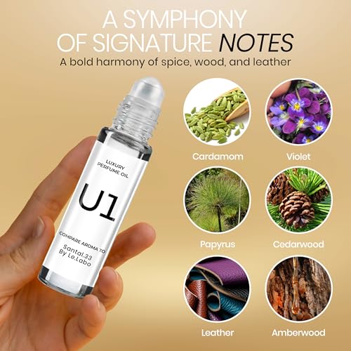 U Series Impression Perfume Oil Roll-On ? Unisex Travel-Friendly Fragrance Based on Iconic Luxury Scents, Long-Lasting Perfume for Men & Women (1 - Pack, U1)
