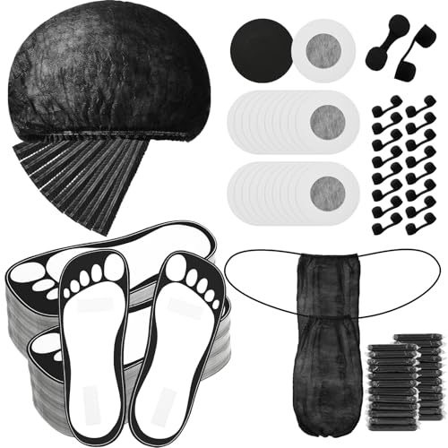 Chicingyou Black Disposable Spray Tan Accessories Kit - 125 pcs, Salon & Home Use