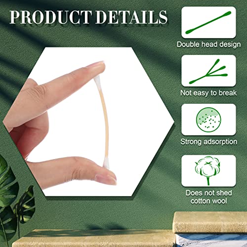 Dunzy 10,000 Pcs Double Round Cotton Swabs Bulk for Ear & Pet Cleaning
