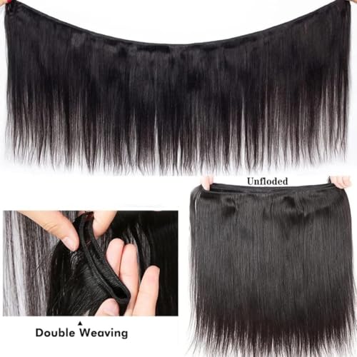 Feibin Human Hair Bundles Straight Virgin Hair Extensions 14-18 Inch