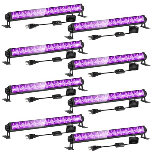 8 Pack 40W LED Black Light Bar for Party Halloween Glow Effects - Variation of THIS listing 8 / 40.0 Watts