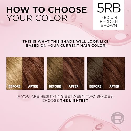 L'Oreal Paris Excellence Crème Permanent Hair Dye Kit 2-Pack 5RB Medium Reddish Brown