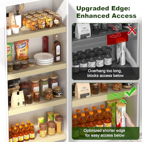 Wood Color PVC Wire Shelf Cover 35" W x 16" D - Pantry & Storage