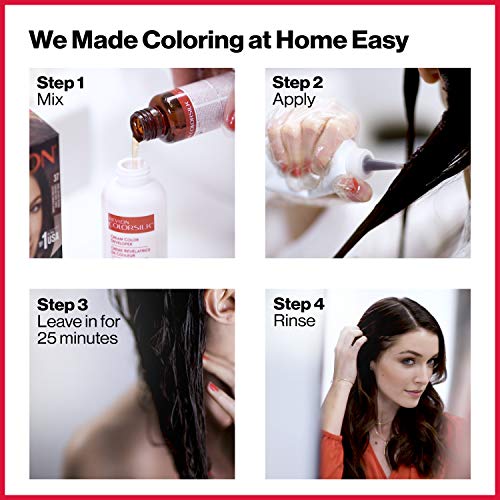 Revlon Colorsilk Beautiful Color, Permanent Hair Dye with Keratin, 100% Gray Coverage, Ammonia Free, 30 Dark Brown