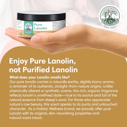 ProSeed Handmade Pure Lanolin Cream ? Unrefined Balm for Moms, Baby Care & Nursing ? Gentle Moisturizer for Dry Skin, Lips, Hands & Face ? Petroleum-Free, 8oz
