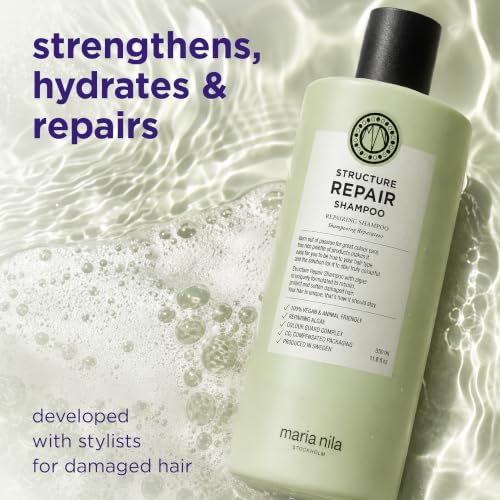 Maria Nila Structure Repair Shampoo 11.8 Fl Oz - Damage Repair & Strengthening (Pack of 1)