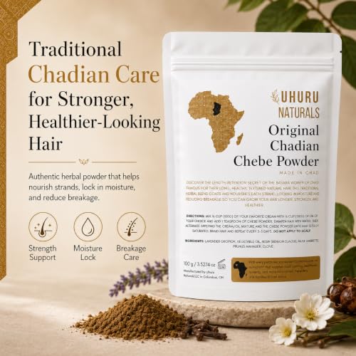 Earthy Botanical Chadian Chebe Hair Powder - Nourishing Natural Hair Growth - 3.53 oz