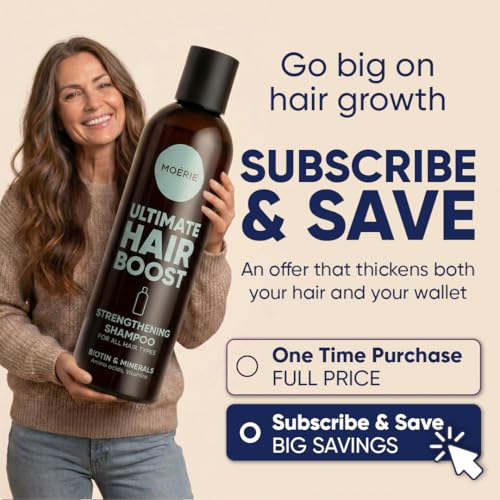 Moerie Hair Growth Shampoo for Men & Women - Single, Thickening & Natural Hair Loss Solution