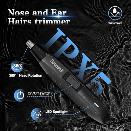 Men's 4-in-1 Grooming Kit Beard Trimmer Nose Ear Hair Clipper Waterproof