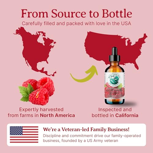 Red Raspberry Seed Oil - 8 Fl Oz Natural Skin & Hair Moisturizer