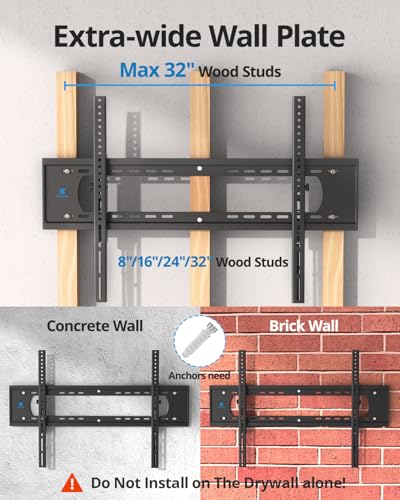 85-120 Inch Heavy Duty Tilt TV Wall Mount Bracket - Max 220LBS, VESA 900x600mm, Fits Most 65+ 75+ 120 Inch TVs - Variation of 65-120