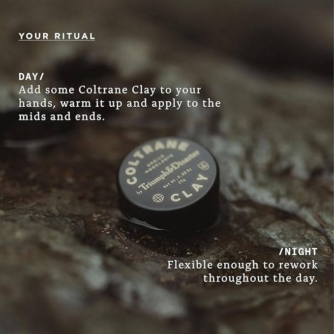 Medium Hold Hair Clay Pomade 2.29oz - Matte Finish, Smoky Earth Scent, All Hair Types