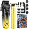 LQT Yellow Cordless Hair & Beard Trimmer Set for Men - Barber-Grade, Low Noise, USB Charging