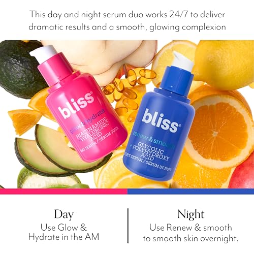 Bliss AM+PM Serum Duo for Brightening & Hydrating Skin Care Set