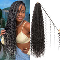 Goddess Boho Box Braids Crochet Hair - 8 Packs, 24 Inch, Color 1B# - Handmade Synthetic for Black Women