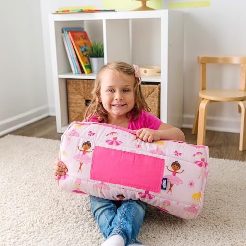 Wildkin Kids Nap Mat with Pillow & Blanket - Preschool Sleep & Travel Essentials