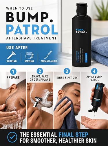 Bump Patrol Original Aftershave Serum Pack of 4 - Razor Bump Relief & Ingrown Hair Treatment, 2 oz Each