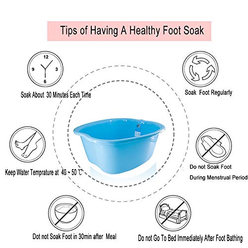 Pink Plastic Foot Basin Bath Spa Tub with Convex Dots for Pedicure and Foot Massage