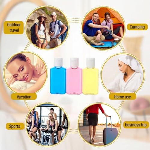 150 Pcs 30ml Clear Refillable Travel Bottles with White Flip Cap - Leakproof