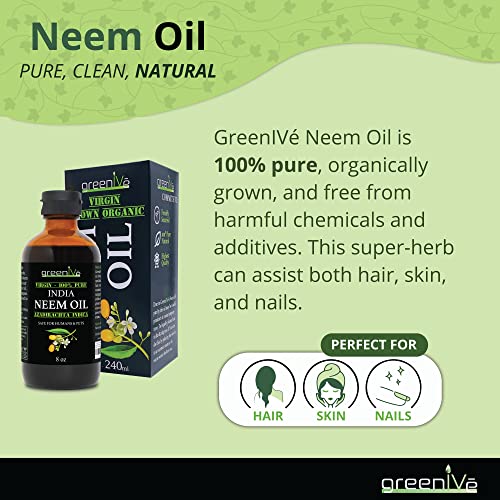 GreenIVe 100% Pure Neem Oil - Bulk 1 Gallon (128 Fl Oz) Cold Pressed Virgin Non-GMO